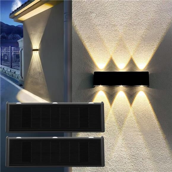 Solar Lights Outdoor Waterproof 3000K Warm Waterproof Aluminum Dusk to Dawn - Picture 1 of 7
